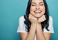 Lady smiles radiantly