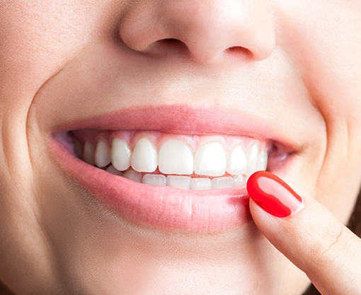 Closeup of healthy teeth and gums