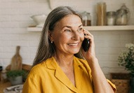 Woman talking on the phone