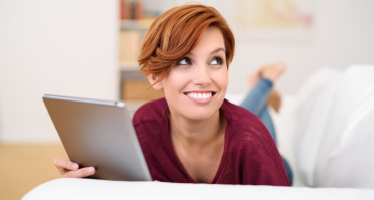 Woman sharing healthy smile